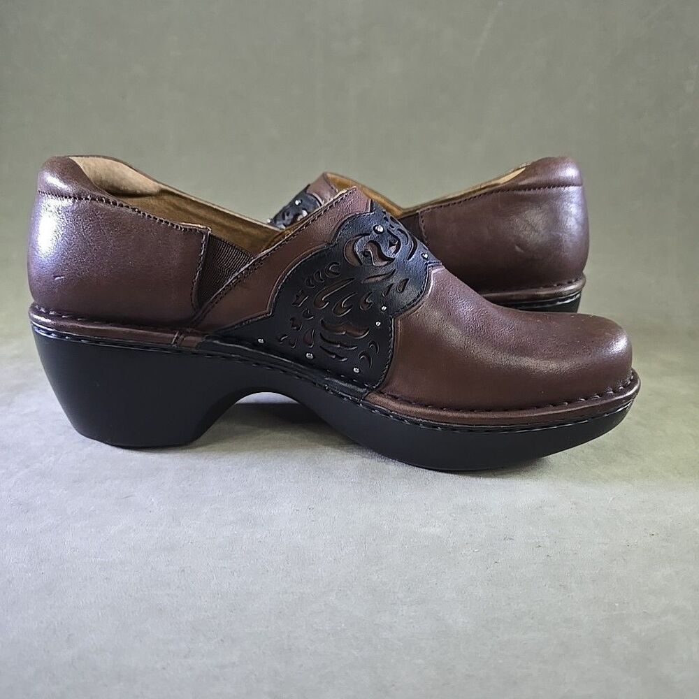 Ariat Shoes Womens Size 10B Leather Slip On Comfort Clog Floral 20838 - Picture 6 of 11